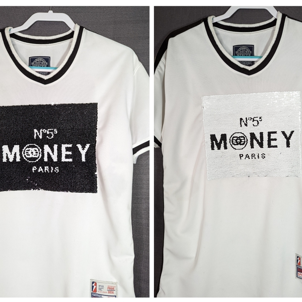 Money No 5 Reverse Flip Sequins Jersey XL Unisex